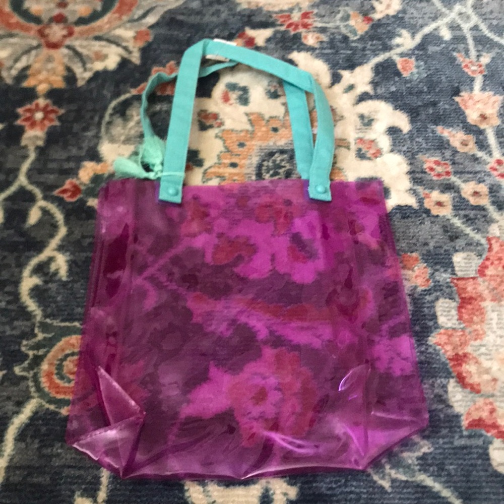 Clear Purple Tote Reusable Bag